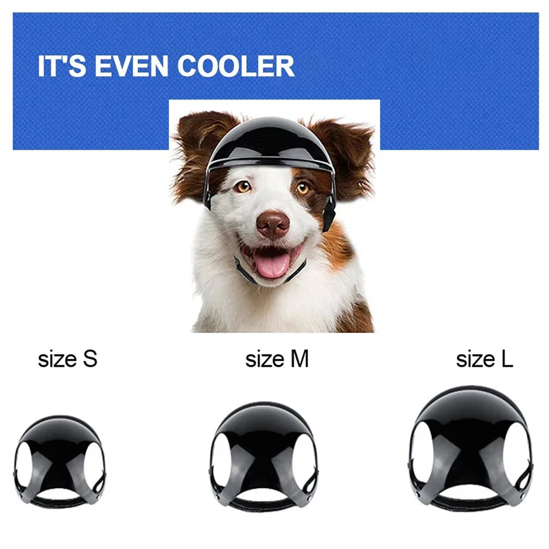 Stylish Pet Helmet S/M/L Bicycle Motorcycle Helmet with Sunglasses Dog Cat Helmet for Traveling Protection Head Pets Accessories