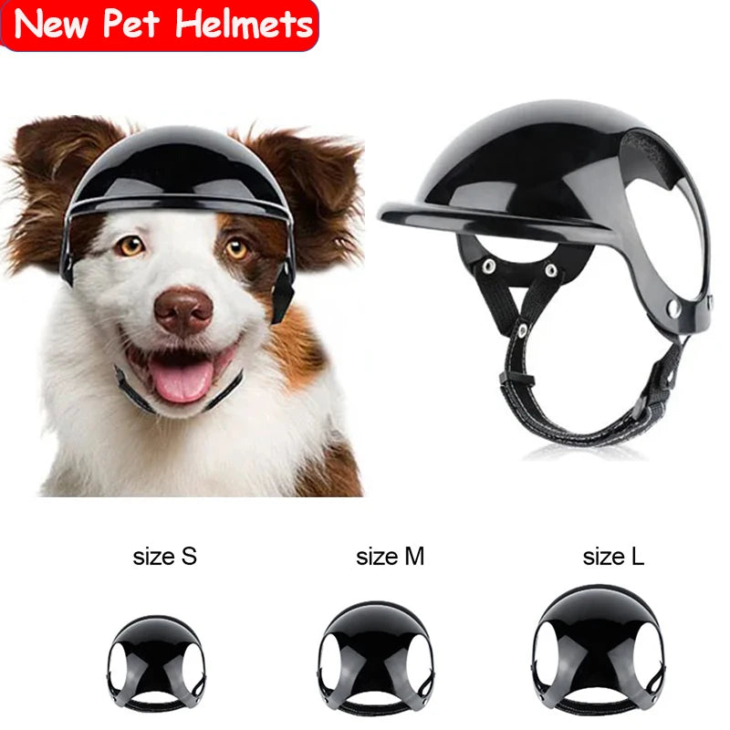 Stylish Pet Helmet S/M/L Bicycle Motorcycle Helmet with Sunglasses Dog Cat Helmet for Traveling Protection Head Pets Accessories